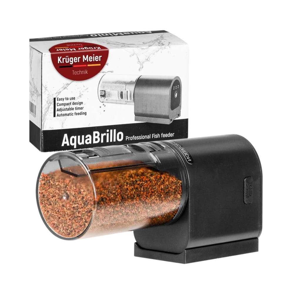 Kruger Meier AquaBrillo 90 - karmnik automatyczny dla ryb 3 tryby karmienia